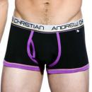 ANDREW CHRISTIAN/Tighty Whitie Punked boxer w/Almost Naked Pouch(ブラック)アンドリュークリスチャン